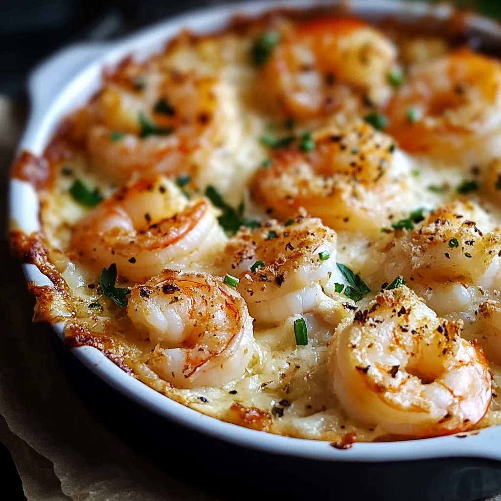 Delicious Garlic Shrimp Gratin