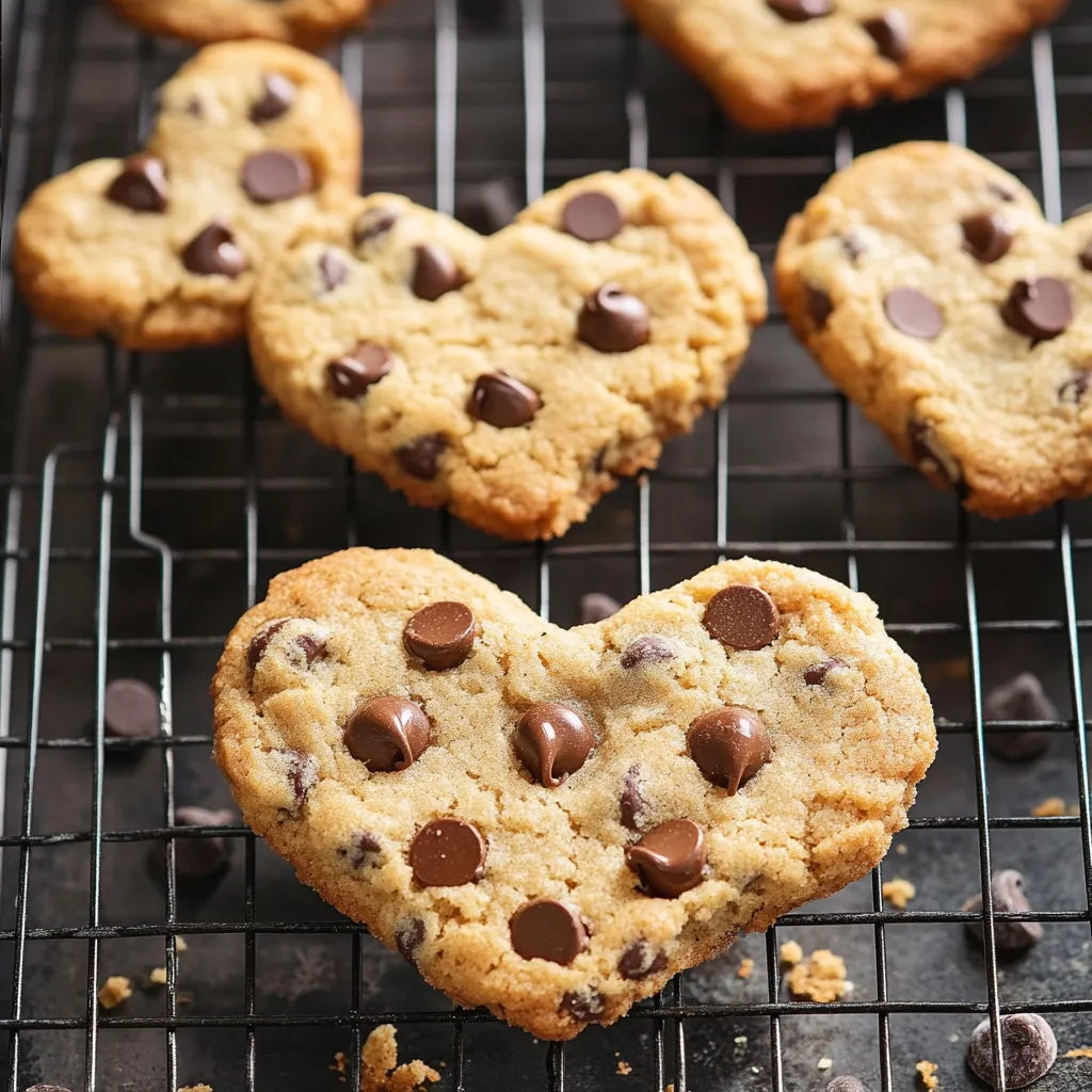 heart chocolate chip bars