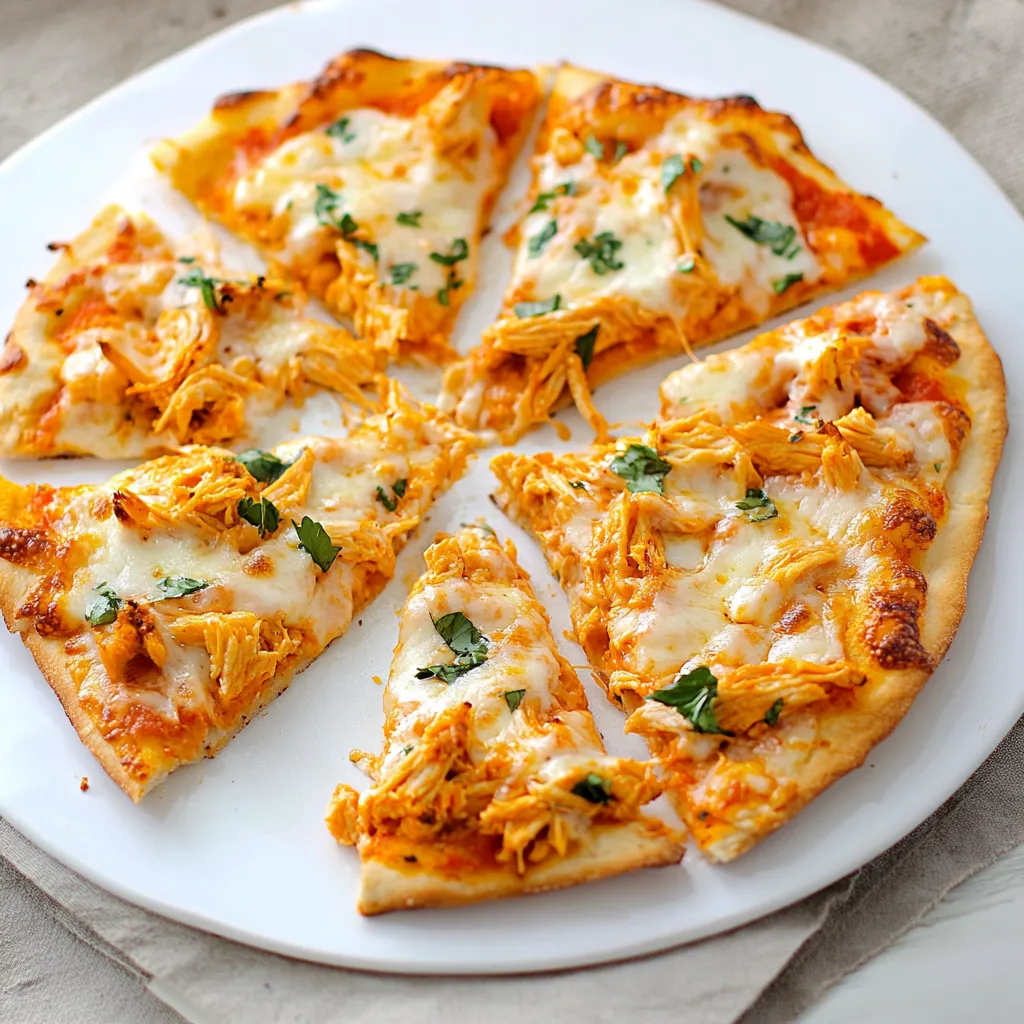 easy Buffalo Chicken Flatbread Pizzas