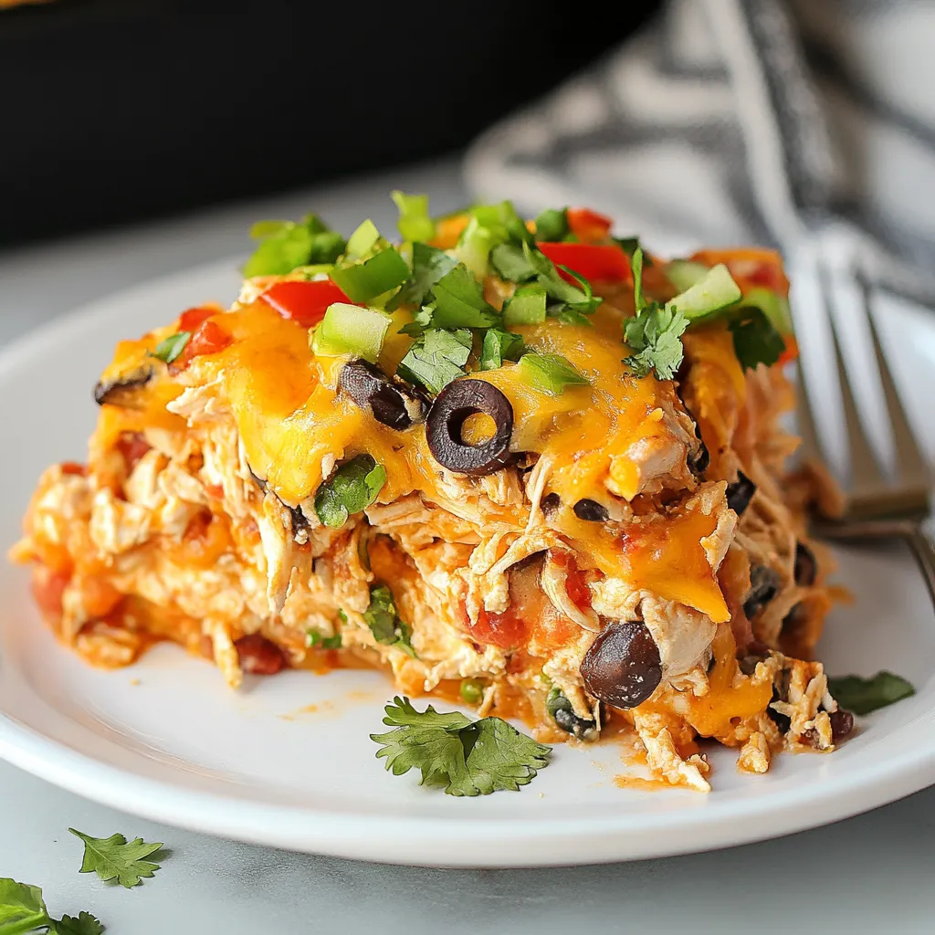 easy Chicken Burrito Casserole