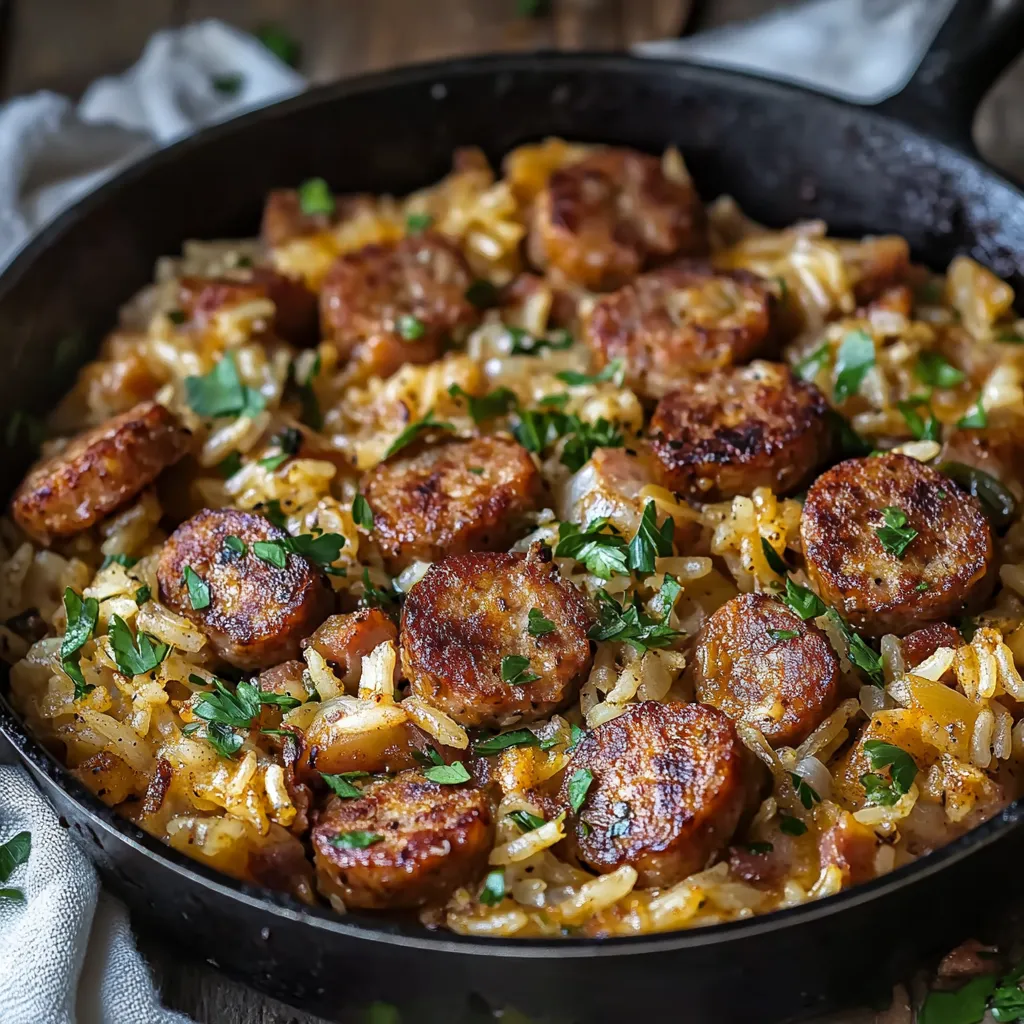 Effortless Cajun Sausage Rice Skillet
