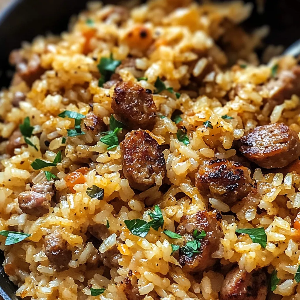 easy Cajun Sausage and Rice Skillet