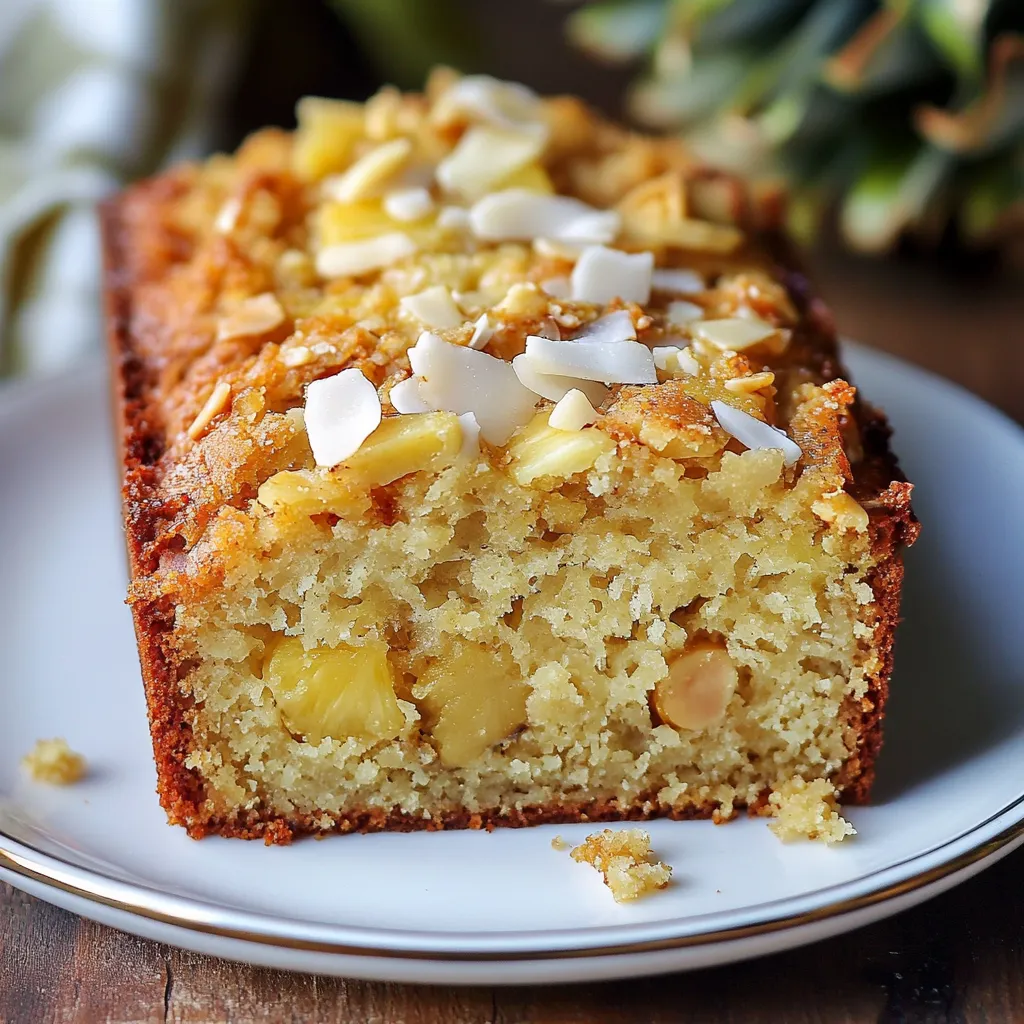 yummy Hawaiian Banana Bread with Pineapple, Coconut & Macadamia Nuts
