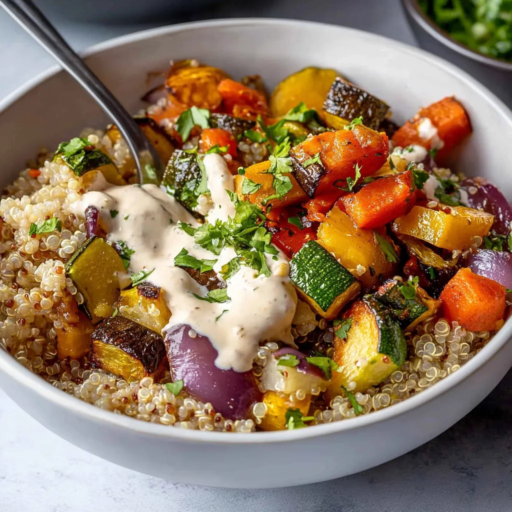 Nutritious Roasted Vegetable Quinoa Bowl