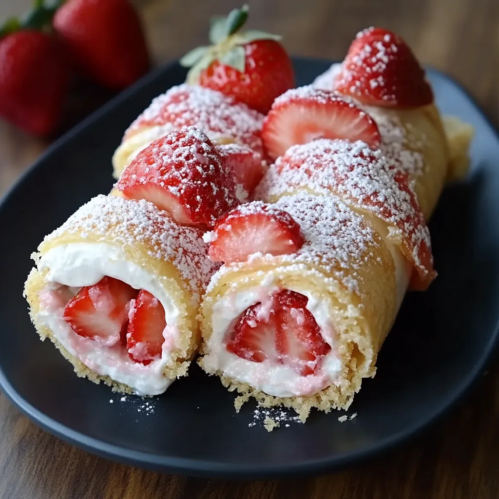 Strawberry Shortcake Cheesecake Rolls