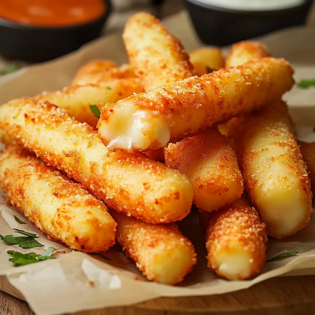 Potato Cheese Sticks on plate