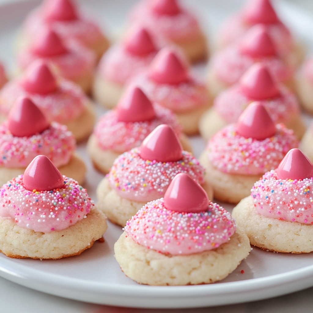 Easy Strawberry Kiss Cookies