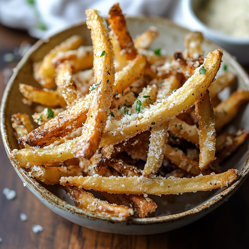 Easy Air Fryer Garlic Parmesan Fries