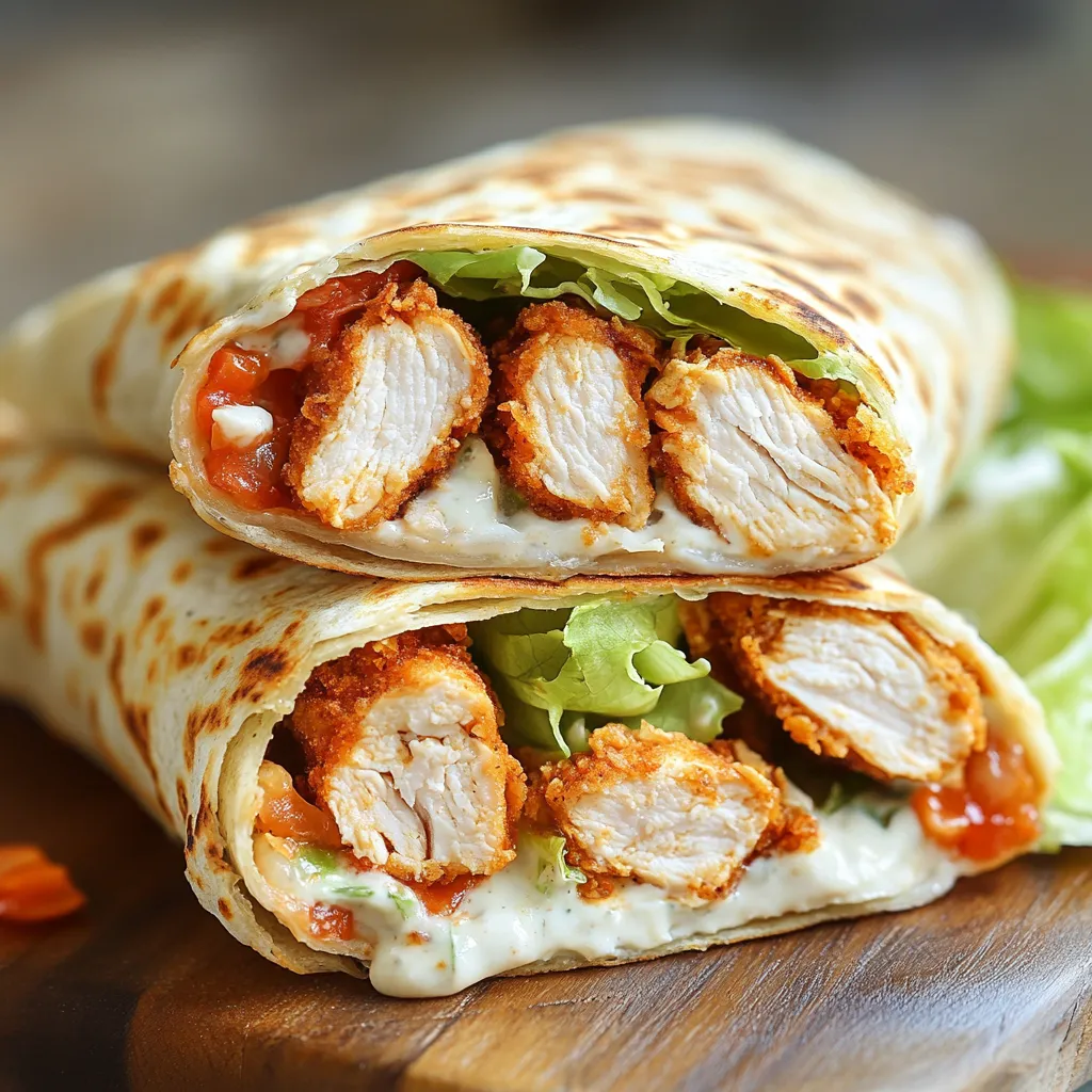 Yummy Crispy Chicken Ranch Snack Wrap