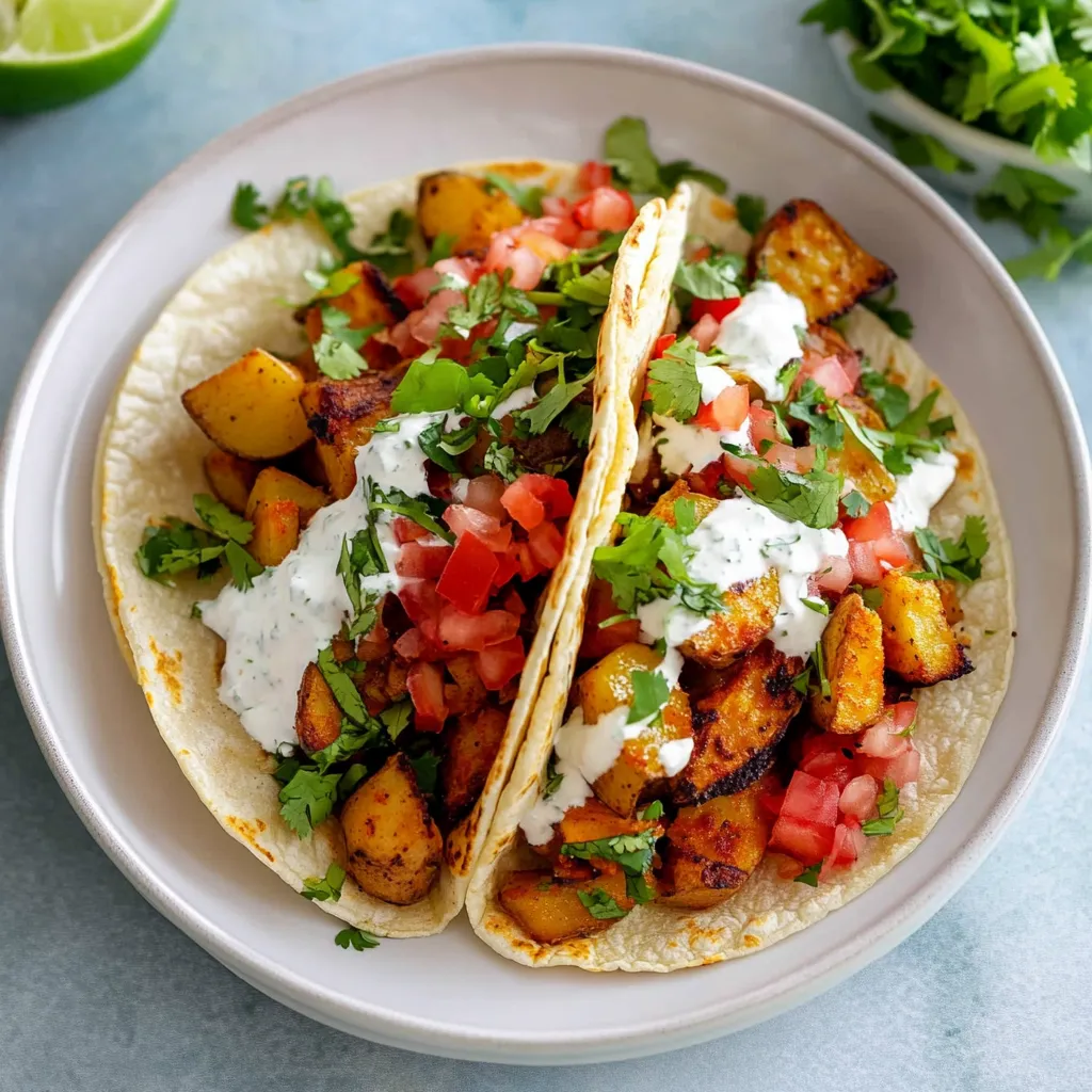 Delicious Spicy Potato Tacos