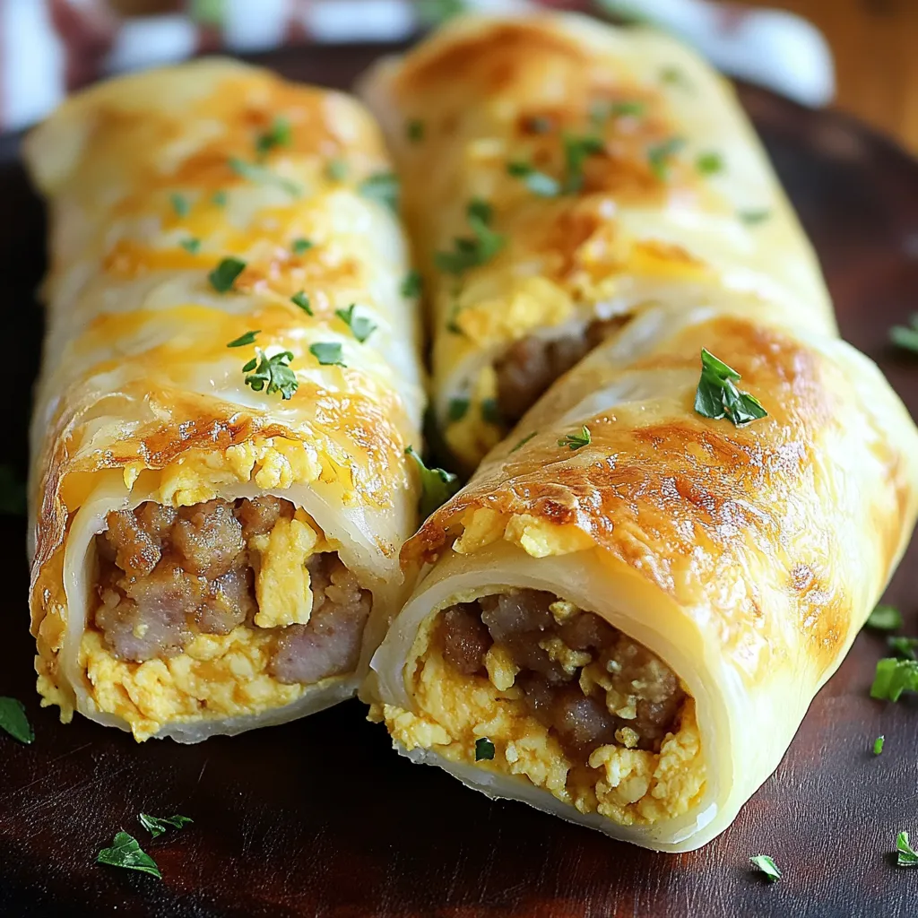 Sausage, Egg, and Cheese Combo Roll-Ups