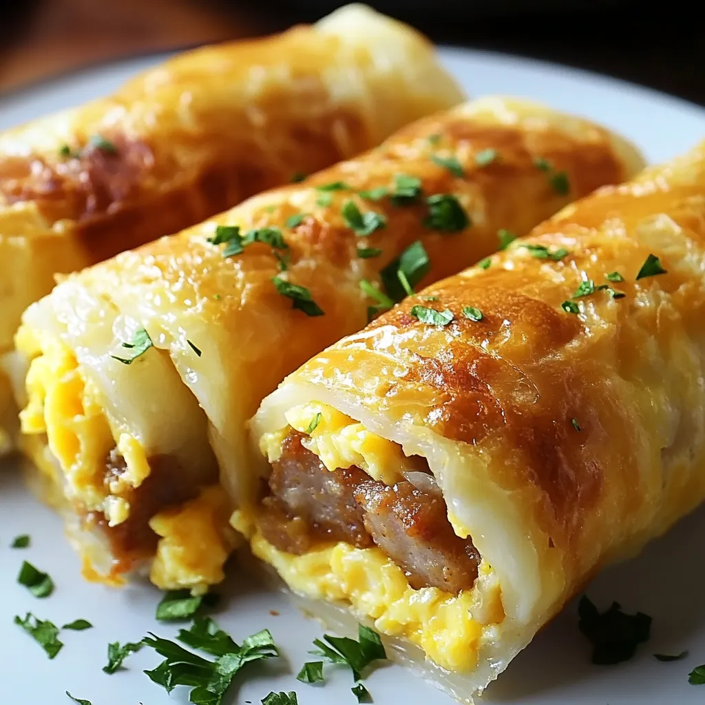 Easy Sausage, Egg, and Cheese Breakfast Roll-Ups