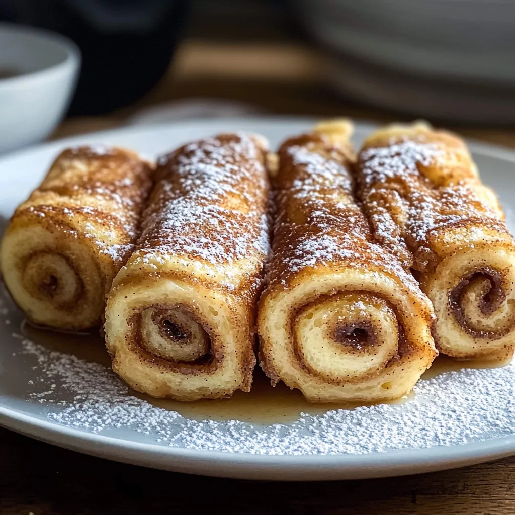 Easy Cinnamon Roll French Toast Roll-Ups