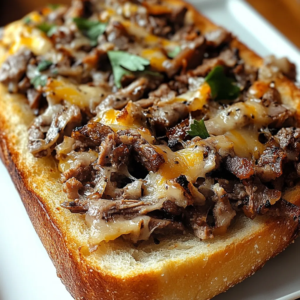 Easy Delicious Garlic Philly Cheesesteak Bread