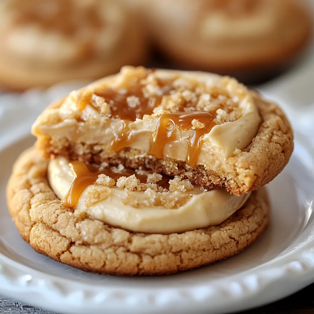 Cookies stuffed with cheesecake and caramel