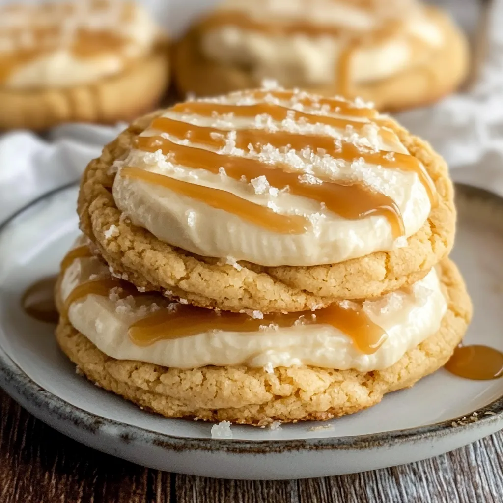 Easy Salted Caramel Cheesecake Cookies