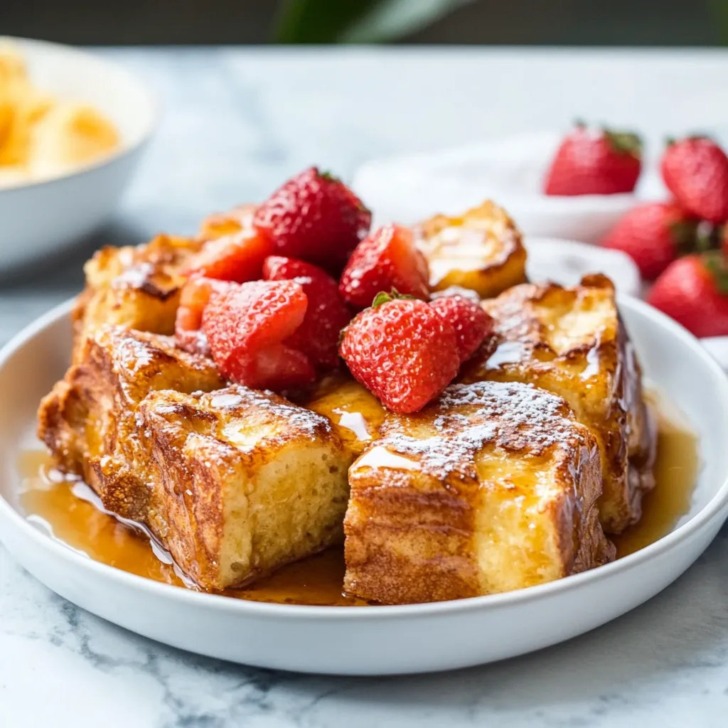 Hawaiian Roll French Toast Bake