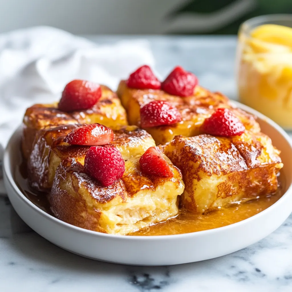 Easy Hawaiian Roll French Toast Bake
