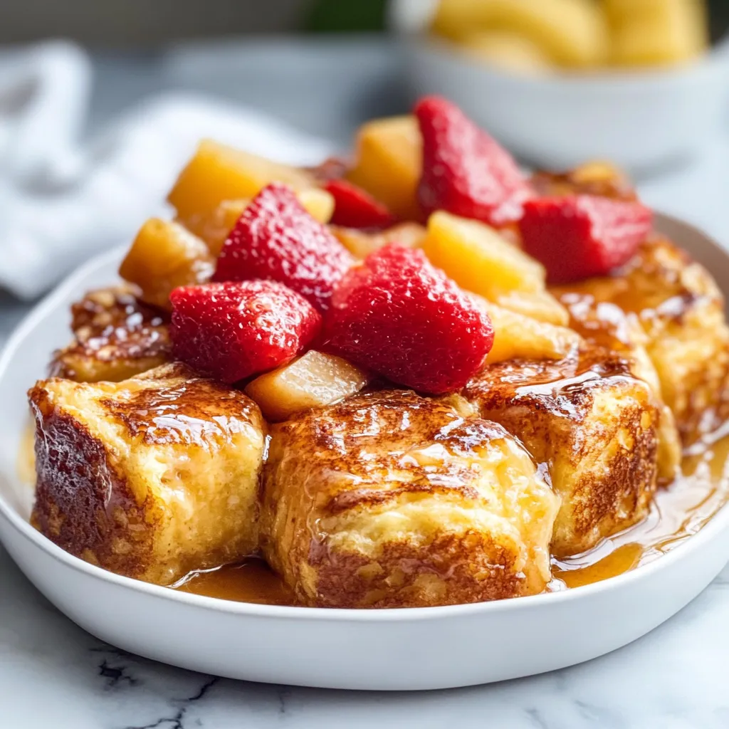 Delicious Hawaiian Roll French Toast Bake