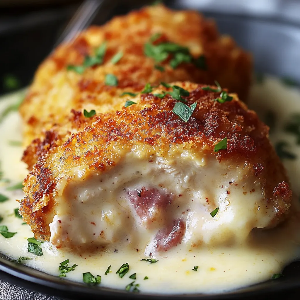 Crispy Creamy Chicken Bleu
