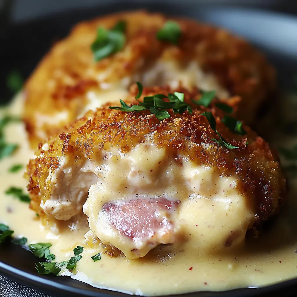 Yummy Crispy, Creamy Chicken Cordon Bleu