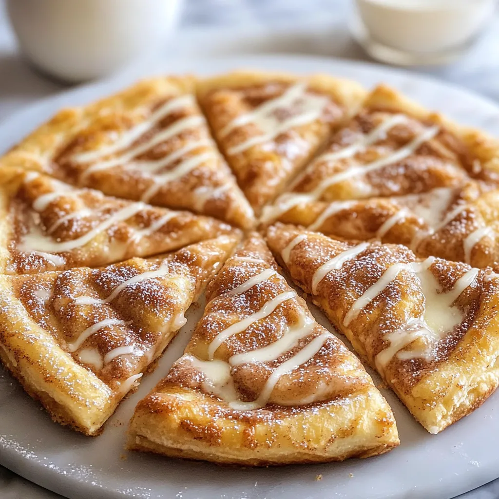 Easy Cinnamon-Sugar Pizza made with Crescent Rolls