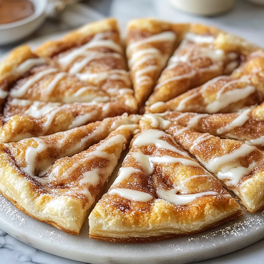 Delicious Cinnamon-Sugar Pizza made with Crescent Rolls