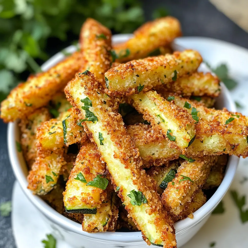 Easy Low Calorie Air Fryer Zucchini Fries