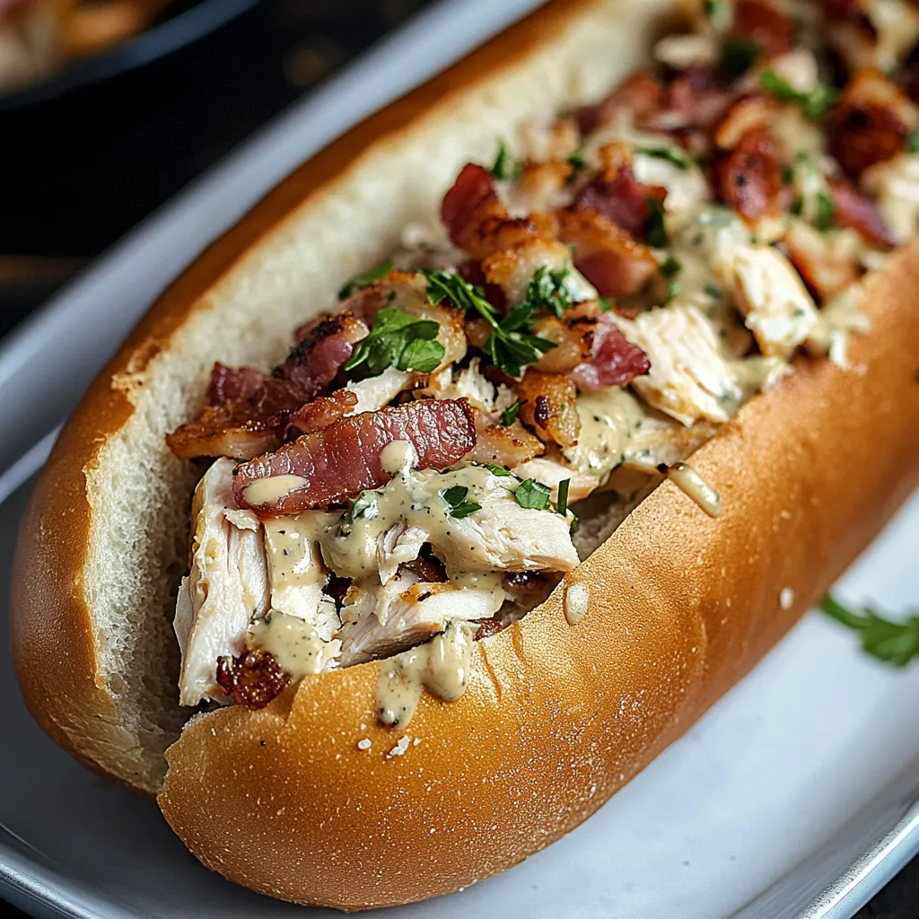 Easy Chopped Chicken Bacon Ranch Sub