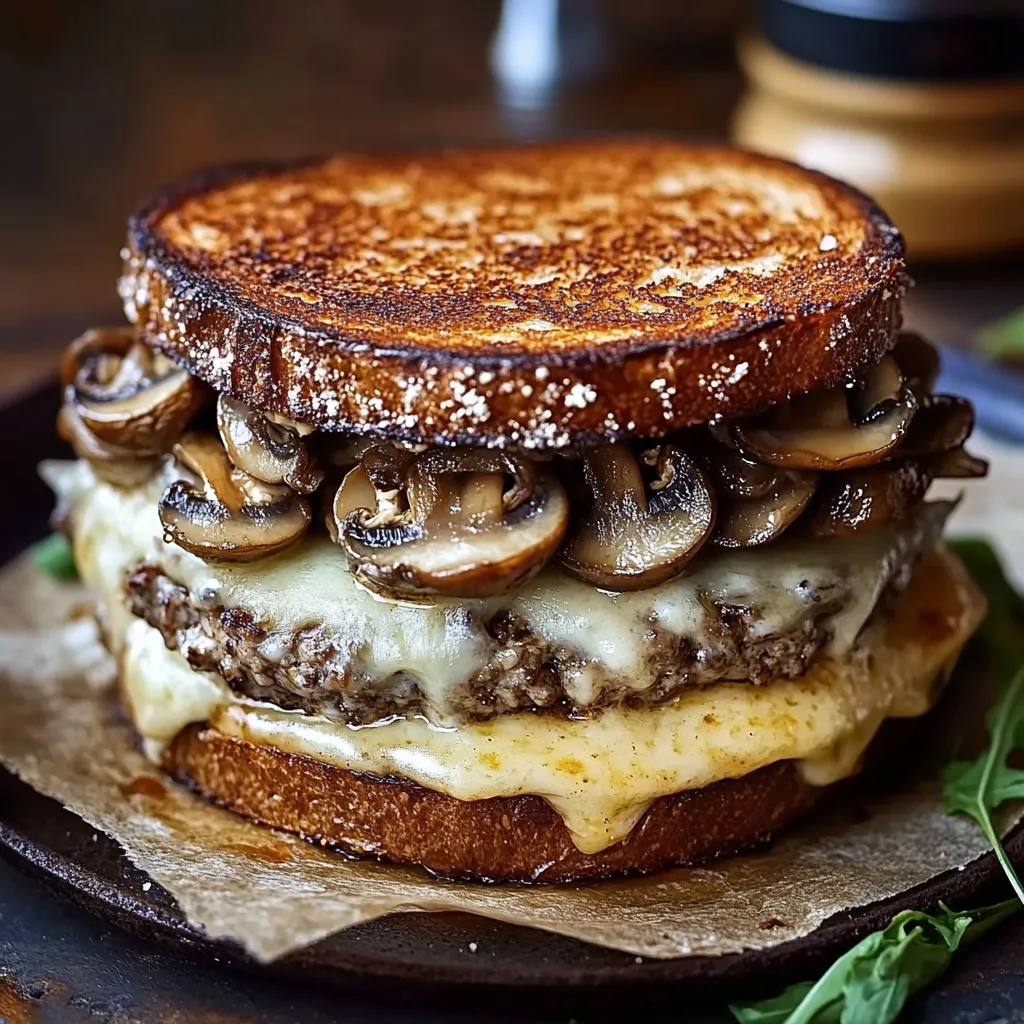 Mushroom Swiss Patty Melt