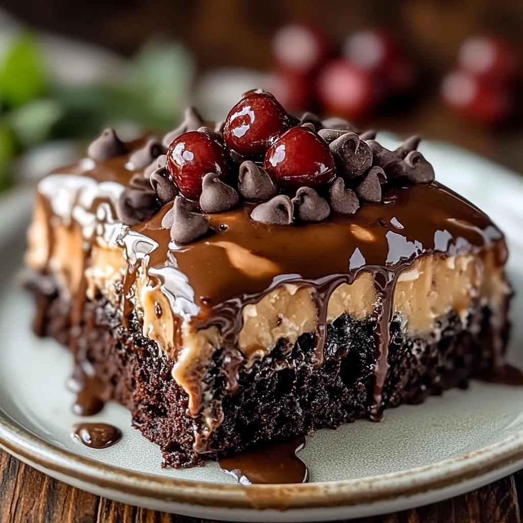 German Chocolate Poke Cake