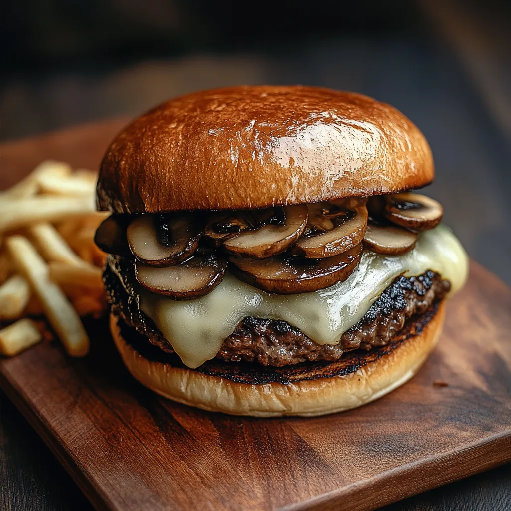 Mushroom Swiss Burger