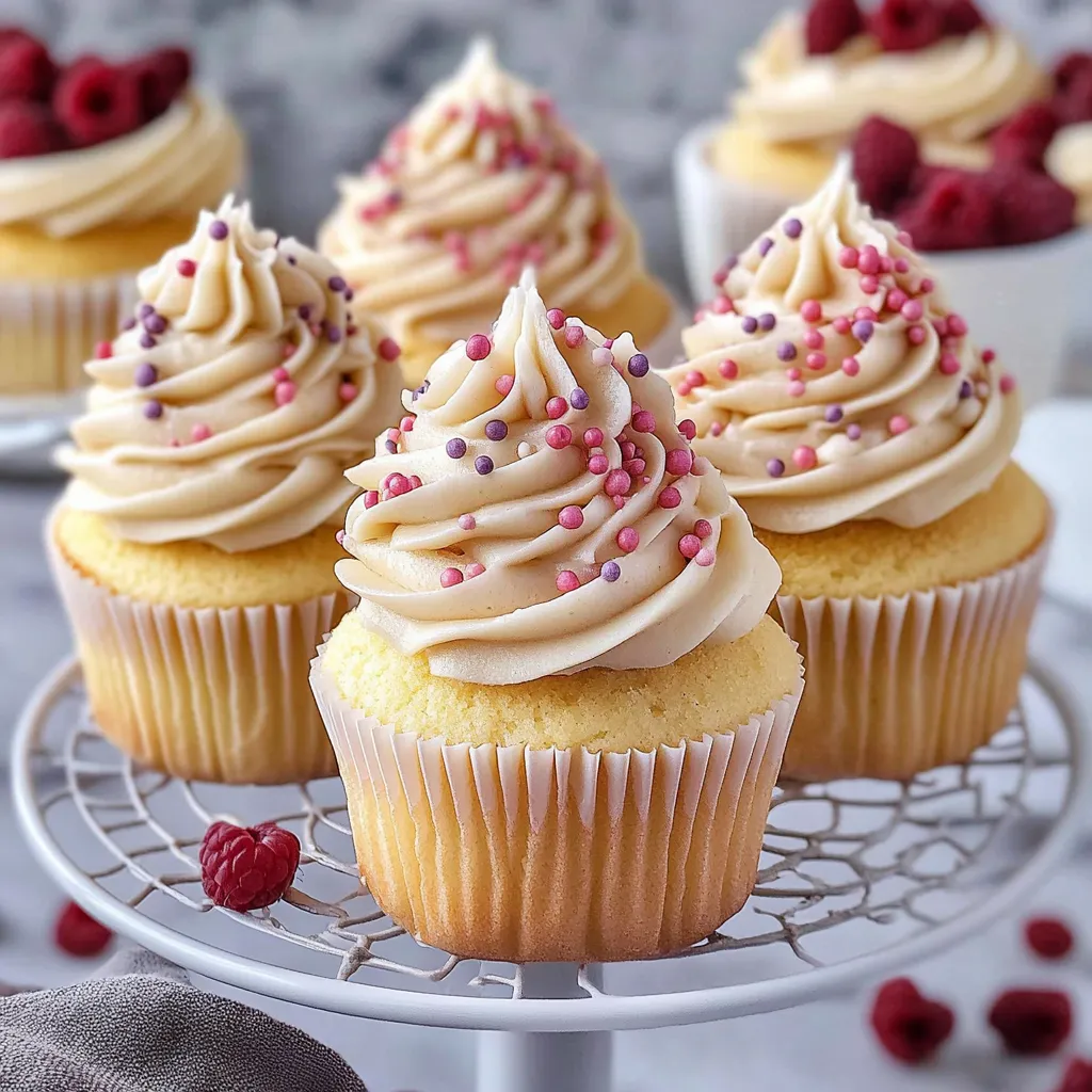 Freshly Baked Fluffy Vanilla Cupcakes