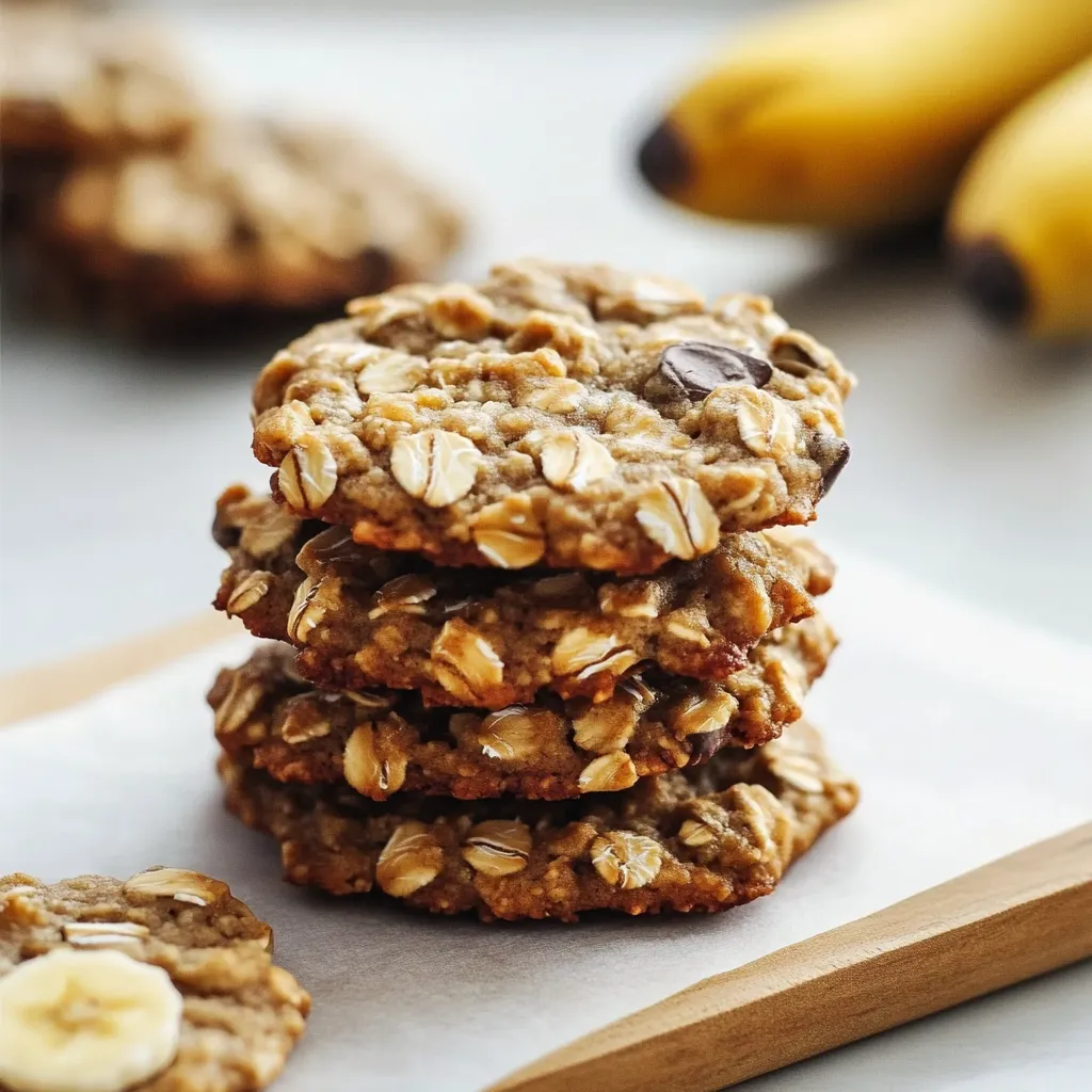 Healthy Banana Oatmeal Cookies