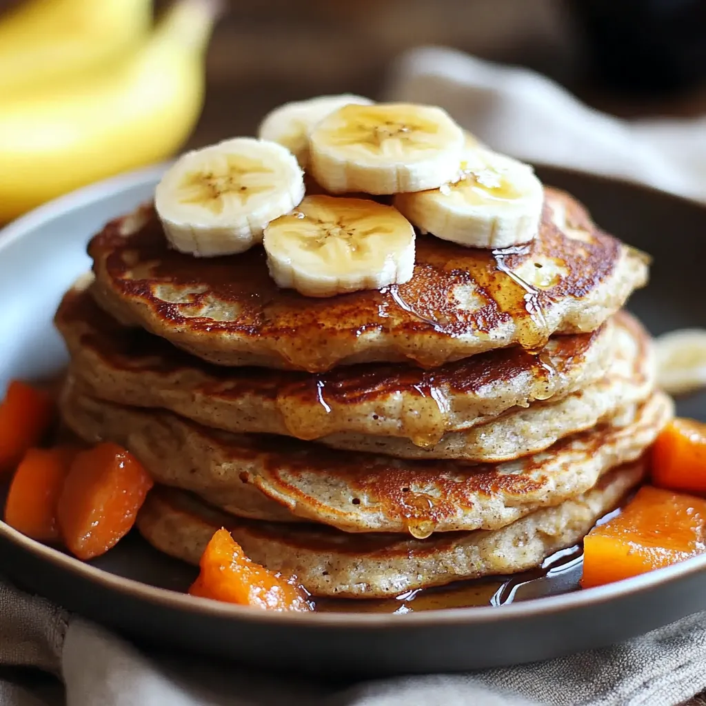 Delicious 3 Ingredient Banana Oatmeal Pancakes