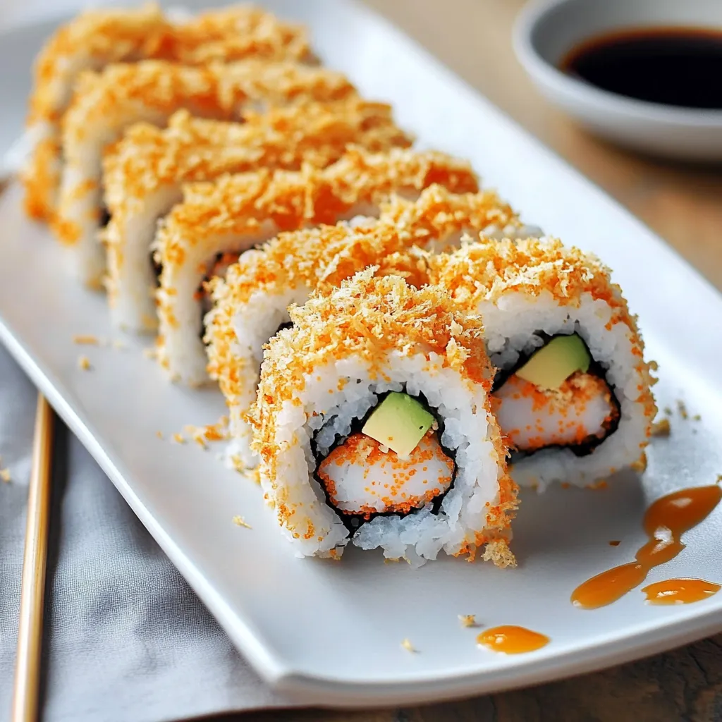 Delicious California Crunch Sushi Roll