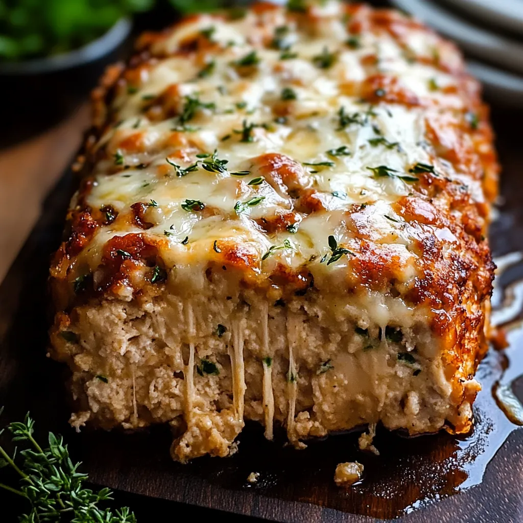 Totally Moist Garlic Parmesan Chicken Meatloaf