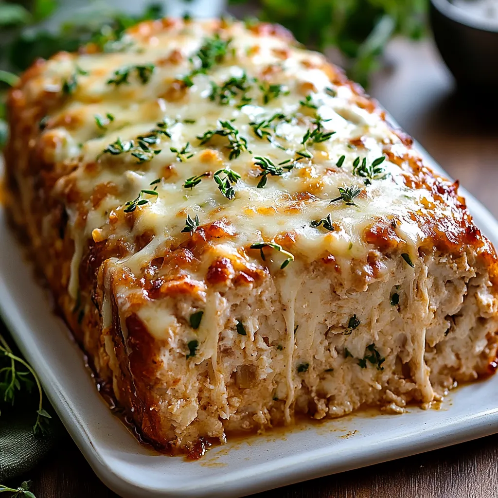 Delicious Melt-in-Your-Mouth Garlic Parmesan Chicken Meatloaf