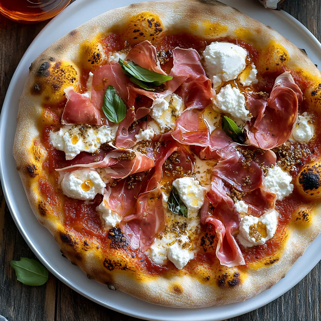 Easy Hot Honey Pizza with Prosciutto and Ricotta
