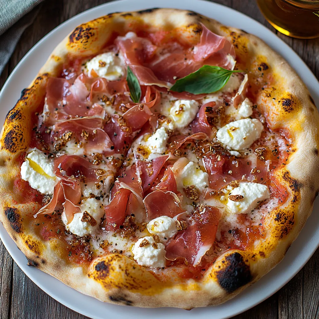 Delicious Hot Honey Pizza with Prosciutto and Ricotta