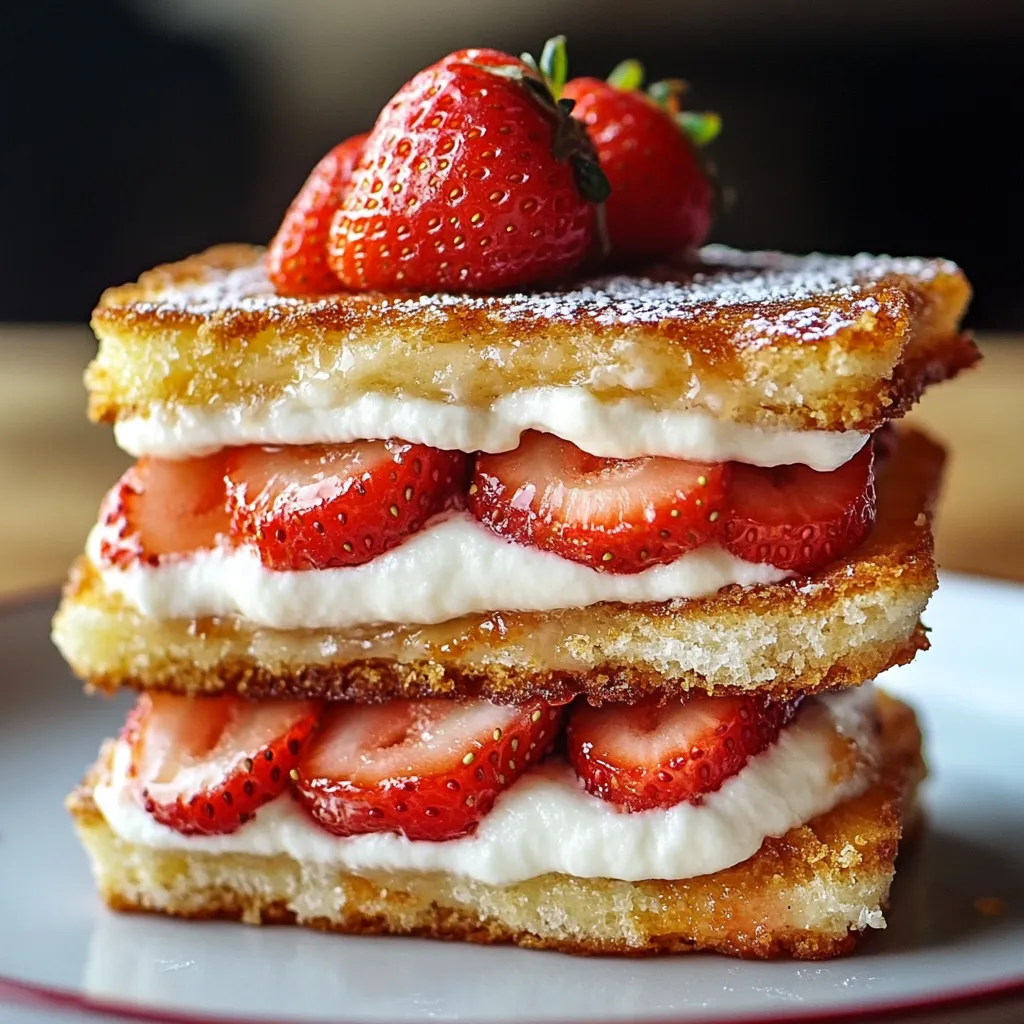 Delicious Fried Strawberry Cheesecake Sandwiches