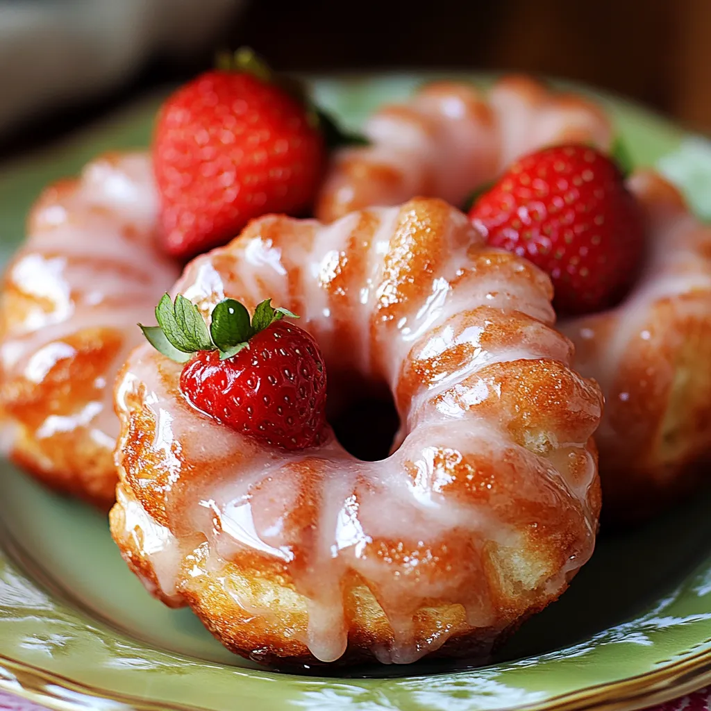 Easy Strawberry Glazed French Crullers