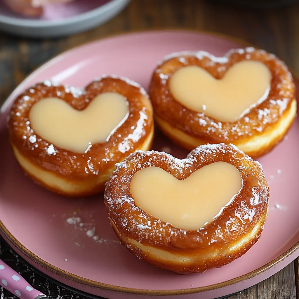 Delicious Creme Brûlée Heart Donuts