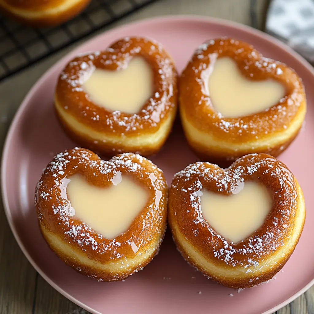 Easy Creme Brûlée Heart Donuts