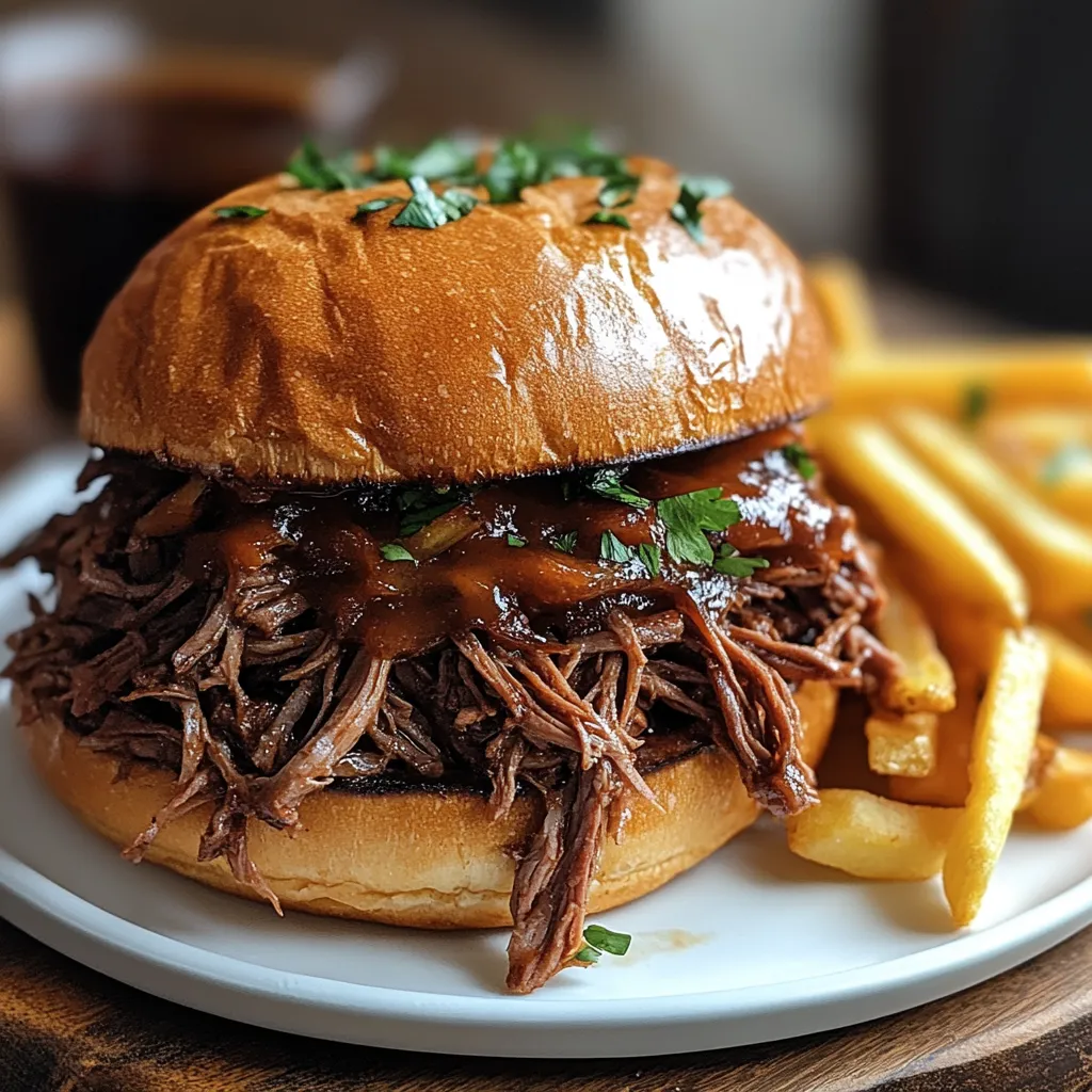 Delicious Pulled Beef Sandwich