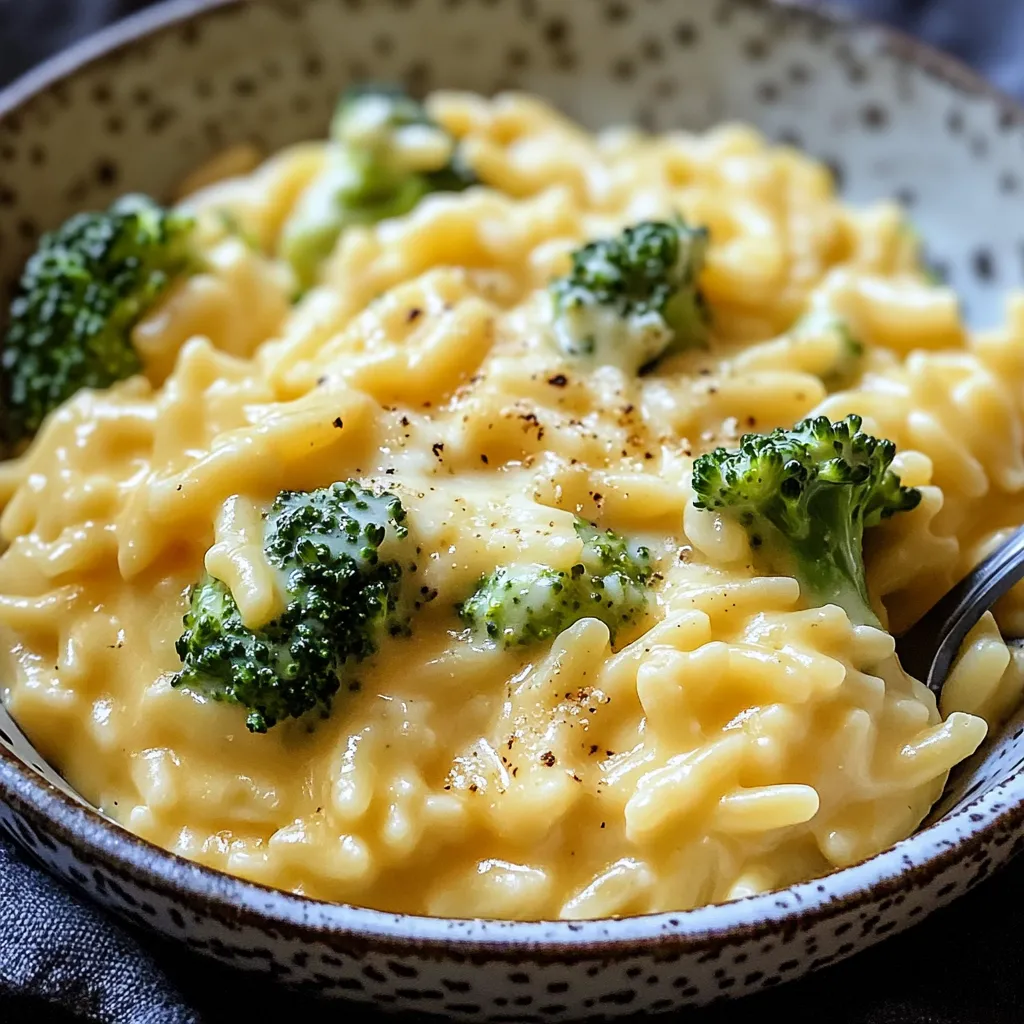 Delicious Creamy One Pot Broccoli Cheddar Orzo