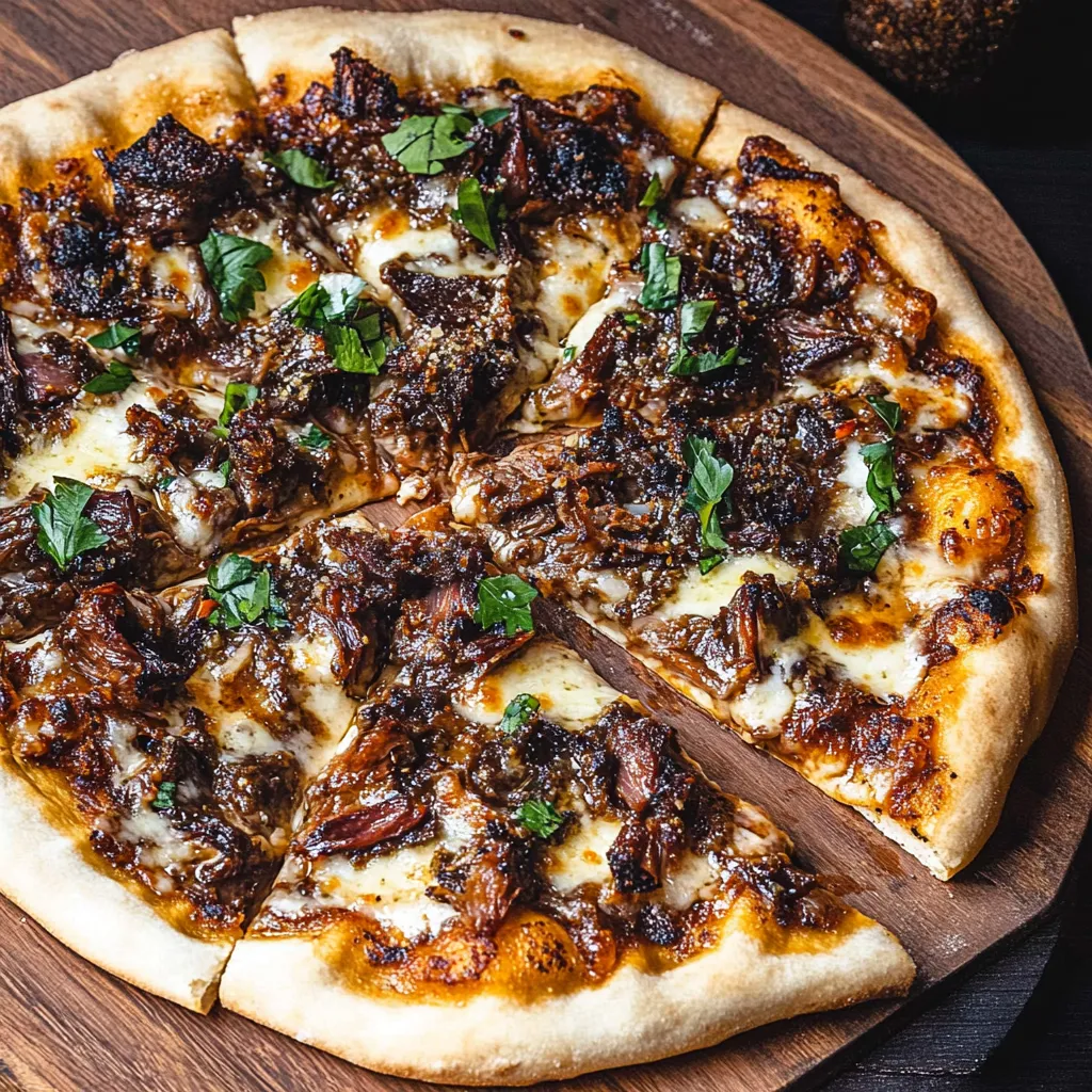 Delicious Truffle Oxtail Pizza