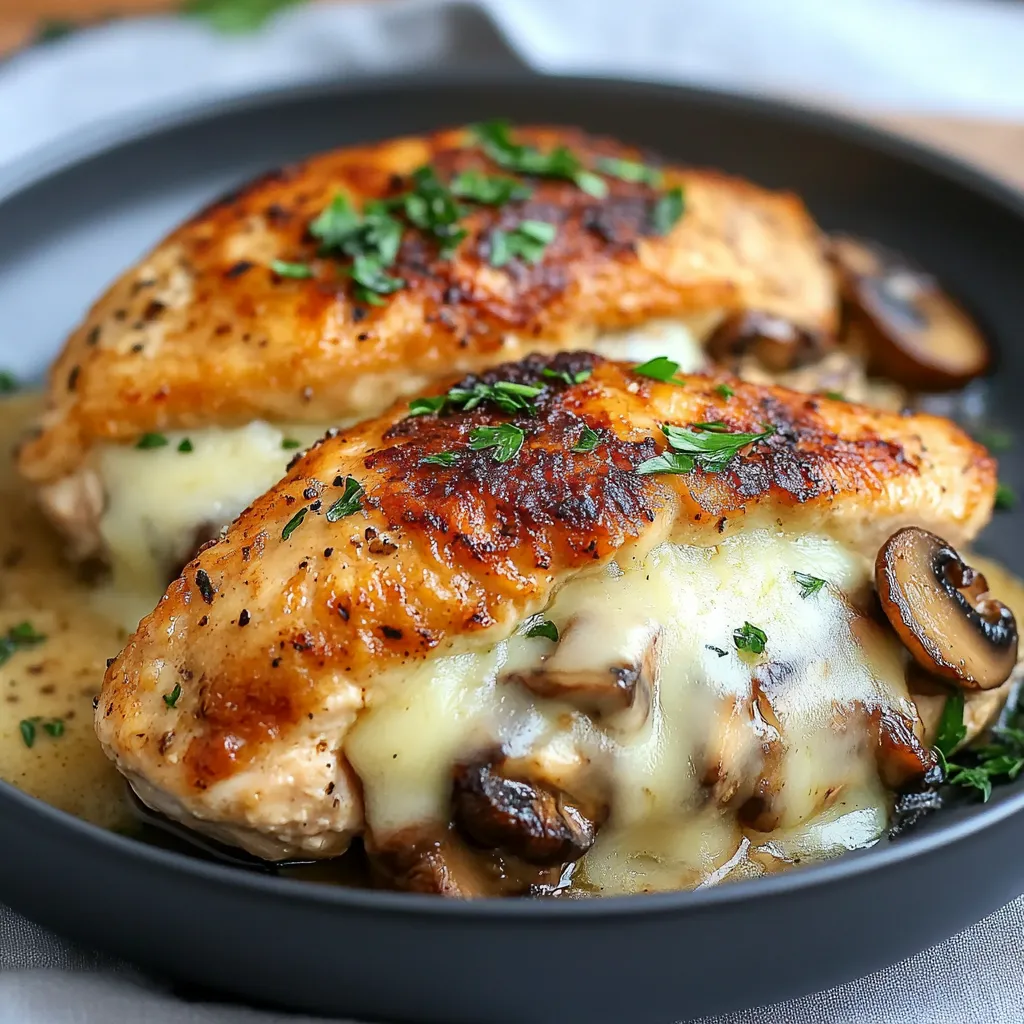Healthy Mushroom Stuffed Chicken Breast