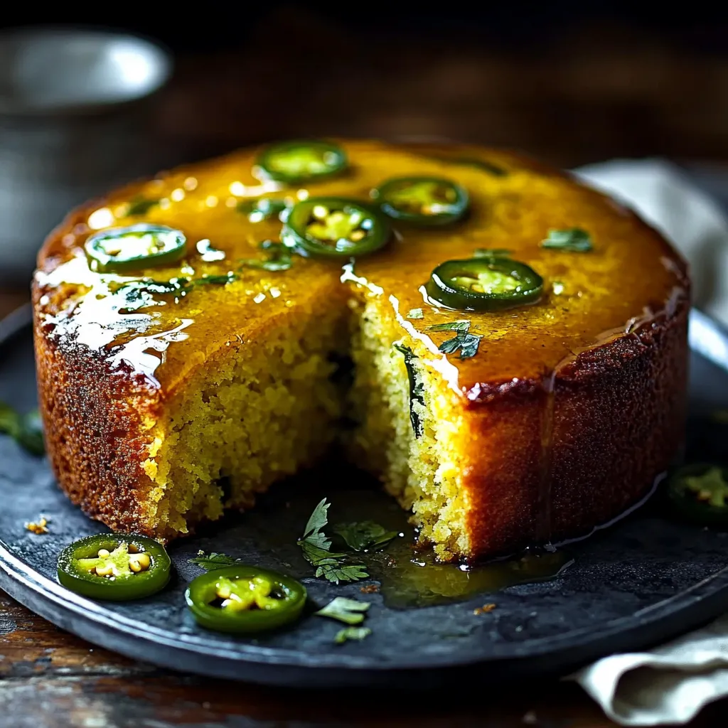Jalapeño Cornbread with Lime Honey Glaze