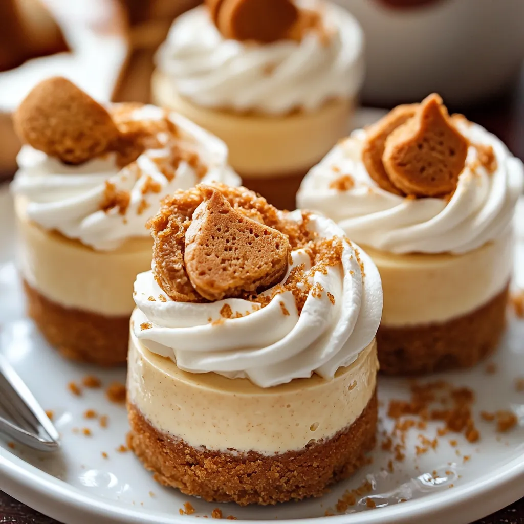 No Bake Mini Biscoff Cheesecakes